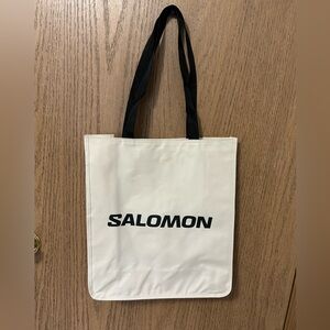 Salomon Cream Tote with Black Handles